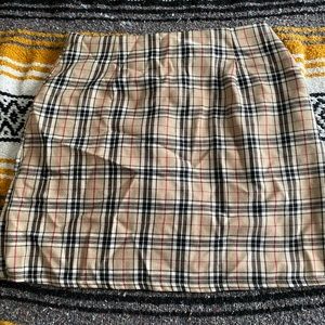 Nasty gal plaid body con mini skirt
